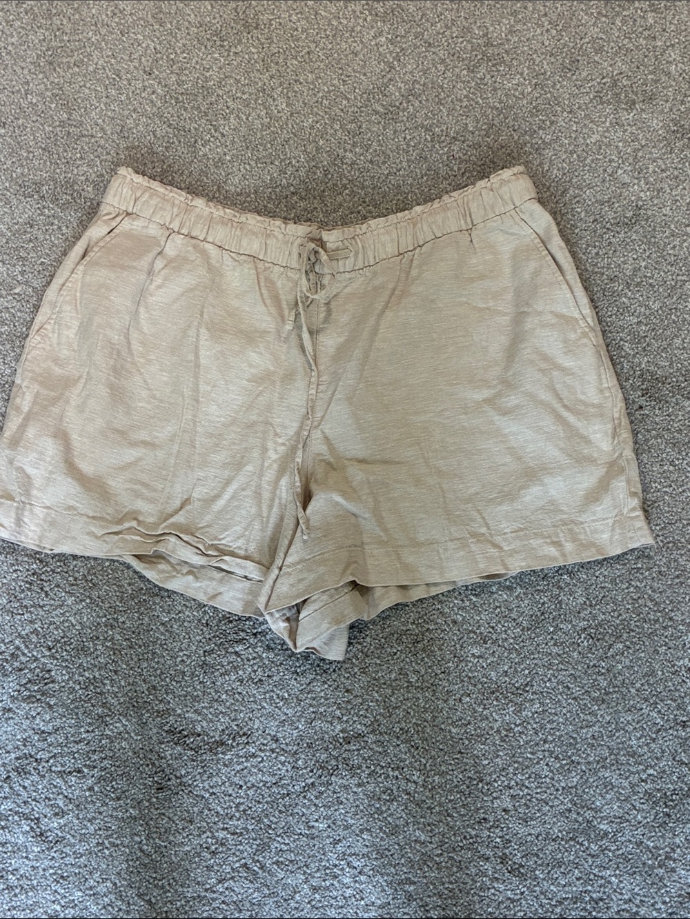 Gap Linen Light Beige Women's Drawstring Lounge Shorts - Never Worn
